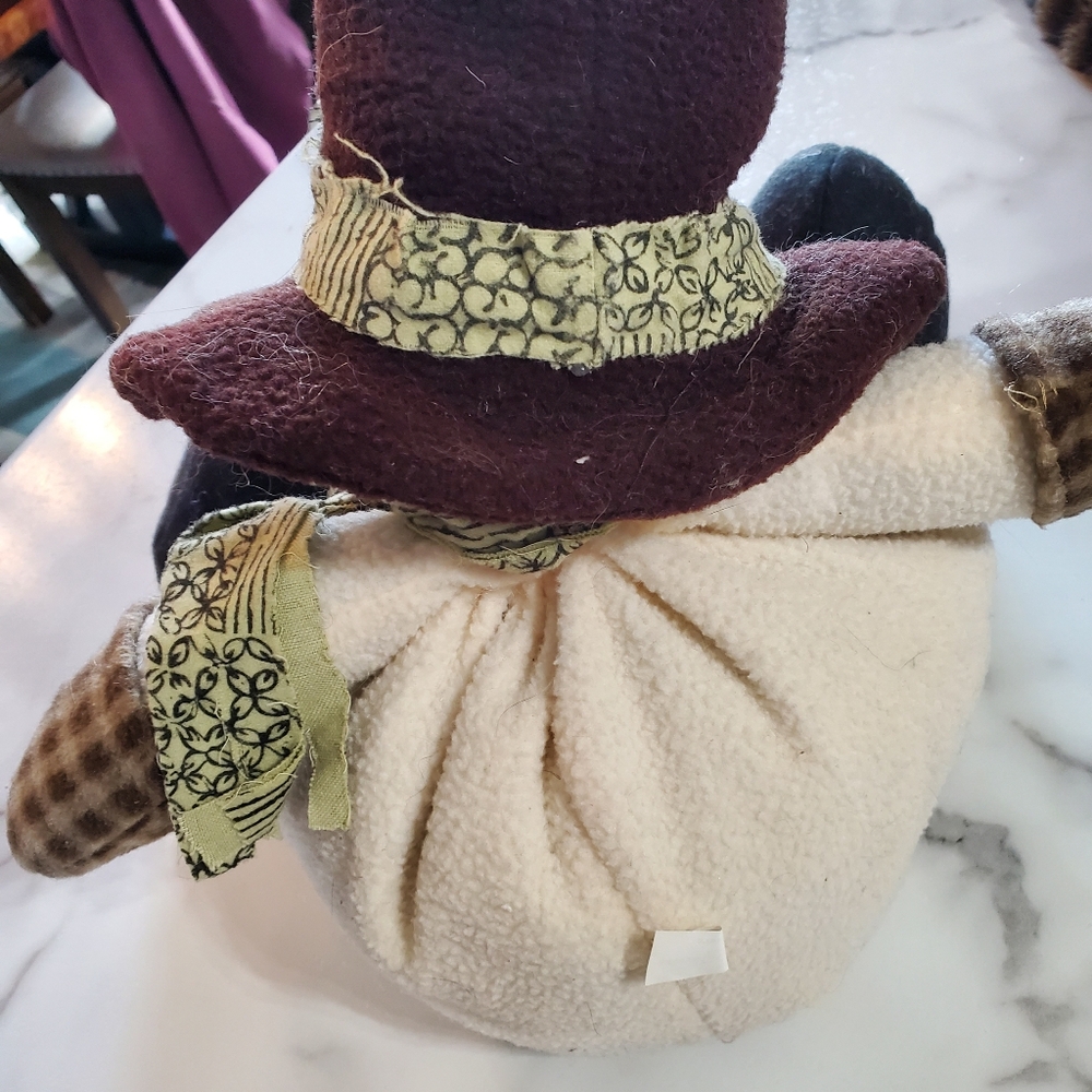 Decorative Snowman Plush Figurine - Picture 12 of 16